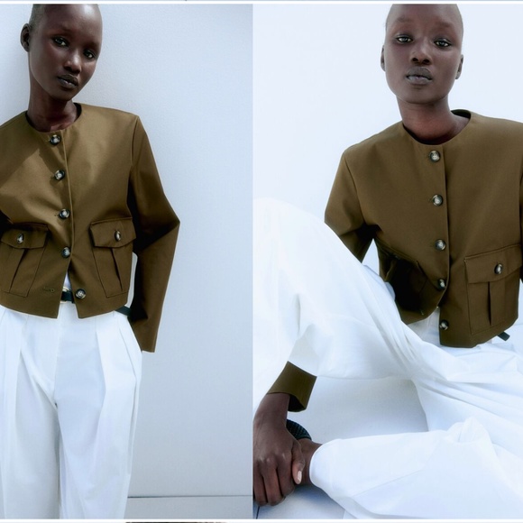 H&M Dark Khaki Green Jacket - Picture 2 of 4